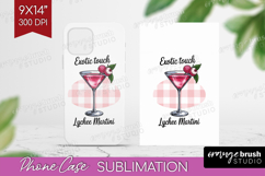 Lychee Martini Cocktail Phone Case PNG Summer Drink Case PNG Product Image 1