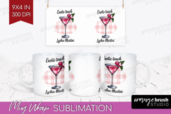 Lychee Martini Cocktail Mug Wrap Summer Drink Mug PNG Product Image 1