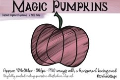 Magic Pumpkins, 6 PNG Halloween Pumpkin Clip Art, 300dpi Product Image 2