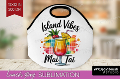 Mai Tai Cocktail Lunch Bag Summer Drink Lunch Bug PNG Product Image 1