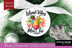 Mai Tai Cocktail Ornament PNG Summer Drink PNG Sublimation Product Image 1