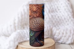 3D Peacock Tumbler | 20oz Skinny Tumbler Sublimation Design Product Image 2