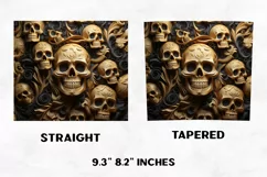 Halloween Tumbler Wrap | Halloween Skull | Halloween PNG Product Image 2