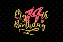 14th Birthday SVG | 14th Birthday SVG | Birthday SVG Product Image 2