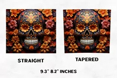 Halloween Tumbler Wrap | Halloween Skull | Halloween PNG Product Image 2