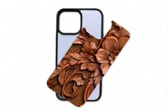 Tooled Leather iPhone Case Sublimation PNG | Sublimation Product Image 2