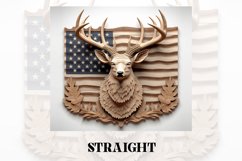 3D Deer Tumbler Wrap | 3D Patriotic Tumbler | 3D Product Image 2