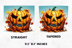 Halloween Tumbler Wrap | Halloween Pumpkin | Halloween PNG Product Image 2