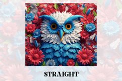 3D Owl Tumbler Wrap | 3D Tumbler wrap | 3d Sublimation Product Image 3