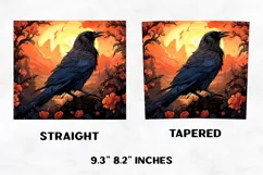 Halloween Tumbler Wrap | Halloween Raven | Halloween PNG Product Image 2