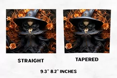 Halloween Tumbler Wrap |Halloween Witch | Halloween PNG Product Image 2