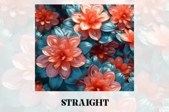 3D Flower Tumbler Wrap | 3D Tumbler wrap | 3d Sublimation Product Image 3