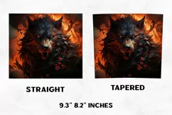 Halloween Tumbler Wrap | Halloween Wolf | Halloween PNG Product Image 2