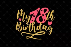 18th Birthday SVG | 18th Birthday SVG | Birthday SVG Product Image 2