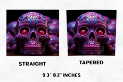 Halloween Tumbler Wrap | Halloween Skull | Halloween PNG Product Image 2