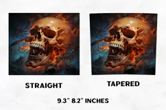 Halloween Tumbler Wrap |Halloween Skull | Halloween PNG Product Image 2