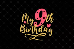9th Birthday SVG | 9th Birthday SVG | Birthday SVG Product Image 2