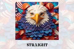 3D Eagle Tumbler Wrap | 3D Patriotic Tumbler | 3D Product Image 2