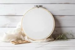 Embroidery Hoop Mockup | Cross Stitch Mockup | Sewing Mockup Product Image 2