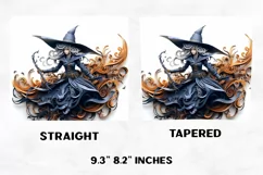 Halloween Tumbler Wrap | Quilling Witch Tumbler Wrap | 3D Product Image 2