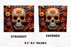 Halloween Tumbler Wrap | Halloween Skull | Halloween PNG Product Image 2