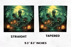 Halloween Tumbler Wrap | Halloween Zombies | Halloween PNG Product Image 2