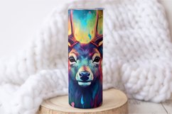Rainbow Deer Tumbler Wrap | 20oz Skinny Tumbler Sublimation Product Image 2
