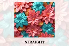 3D Flower Tumbler Wrap | 3D Tumbler wrap | 3d Sublimation Product Image 3