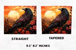 Halloween Tumbler Wrap | Halloween Raven | Halloween PNG Product Image 2
