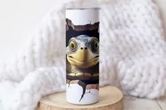 3D Turtle Tumbler Wrap | Skinny Tumbler Wrap Product Image 3