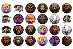 Round Wind Spinner Sublimation Bundle | Wind Spinner PNG Product Image 9