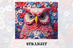 3D Owl Tumbler Wrap | 3D Tumbler wrap | 3d Sublimation Product Image 3