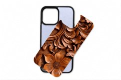 Tooled Leather iPhone Case Sublimation PNG | Sublimation Product Image 2