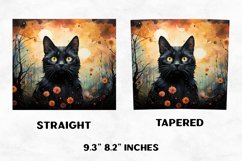 Halloween Tumbler Wrap | Halloween Cat | Halloween PNG Product Image 2