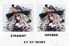 Halloween Tumbler Wrap | Quilling Witch Tumbler Wrap | 3D Product Image 2