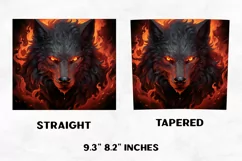 Halloween Tumbler Wrap | Halloween Wolf | Halloween PNG Product Image 2