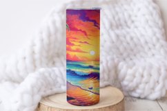 3D Sublimation Tumbler wrap Summer landscape bundle Vacation Product Image 2