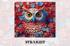 3D Owl Tumbler Wrap | 3D Tumbler wrap | 3d Sublimation Product Image 3