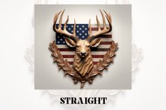 3D Deer Tumbler Wrap | 3D Patriotic Tumbler | 3D Product Image 2