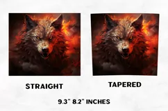 Halloween Tumbler Wrap | Halloween Wolf | Halloween PNG Product Image 2