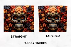 Halloween Tumbler Wrap | Halloween Skull | Halloween PNG Product Image 2