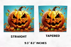 Halloween Tumbler Wrap | Halloween Pumpkin | Halloween PNG Product Image 2