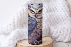 Owl Floral Tumbler Wrap | Skinny Tumbler Wrap Product Image 4