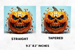 Halloween Tumbler Wrap | Halloween Pumpkin | Halloween PNG Product Image 2