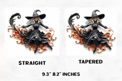 Halloween Tumbler Wrap | Quilling Witch Tumbler Wrap | 3D Product Image 2