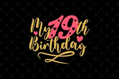 19th Birthday SVG | 19th Birthday SVG | Birthday SVG Product Image 2