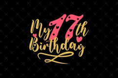 17th Birthday SVG | 17th Birthday SVG | Birthday SVG Product Image 2