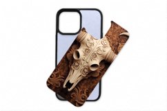 Tooled Leather iPhone Case Sublimation PNG | Sublimation Product Image 2