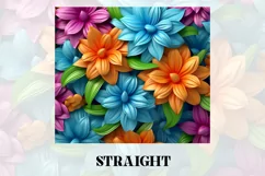 3D Flower Tumbler Wrap | 3D Tumbler wrap | 3d Sublimation Product Image 3