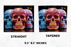 Halloween Tumbler Wrap | Halloween Skull | Halloween PNG Product Image 2